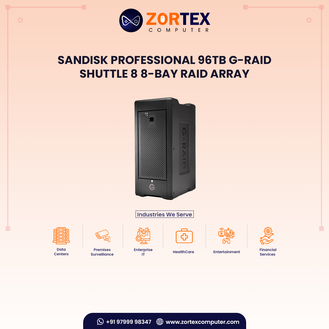 SanDisk Professional 96TB G-RAID Shuttle 8 8-Bay RAID Array