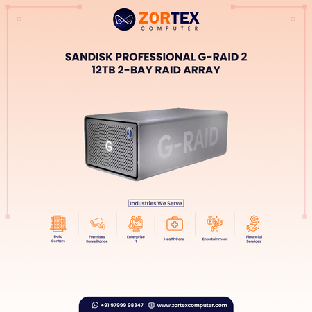 SanDisk Professional G-RAID 2 12TB 2-Bay RAID Array
