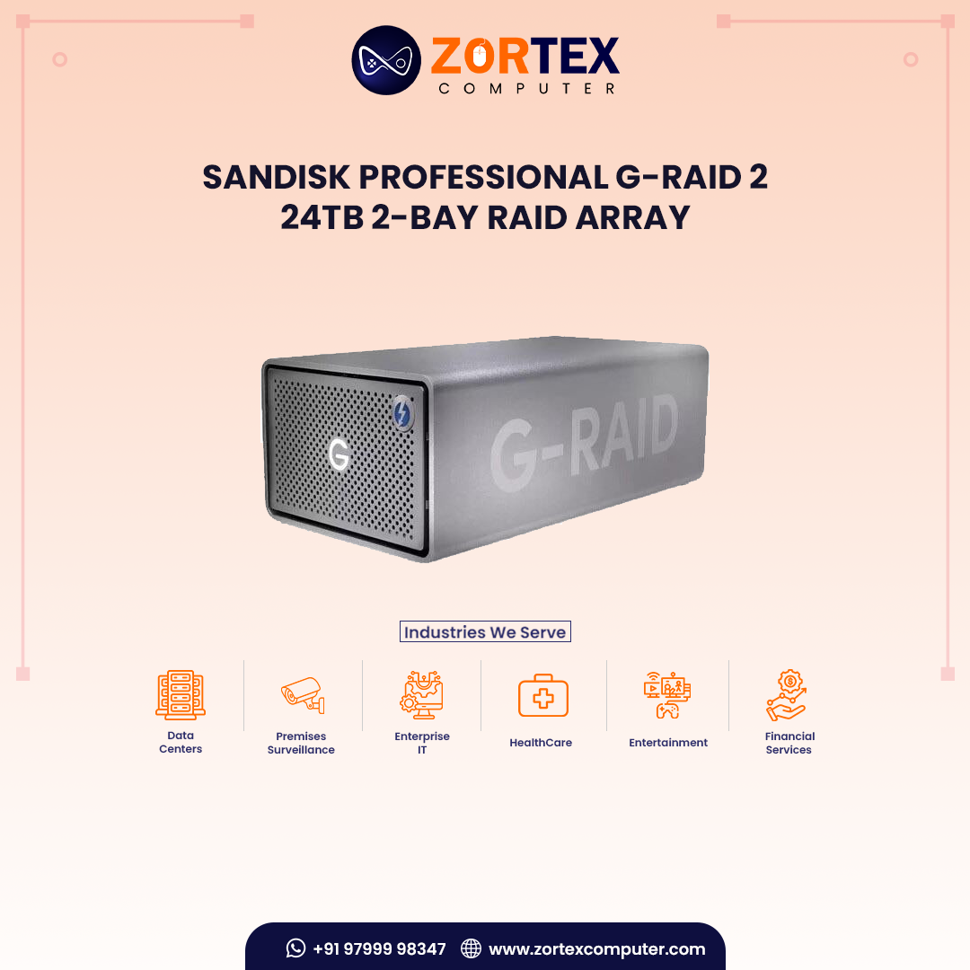 SanDisk Professional G-RAID 2 24TB 2-Bay RAID Array
