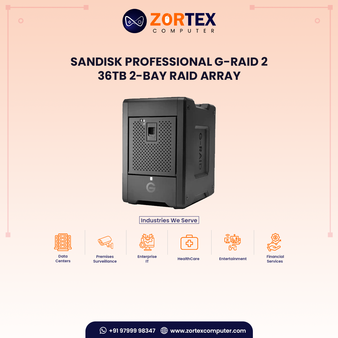 SanDisk Professional G-RAID 2 36TB 2-Bay RAID Array