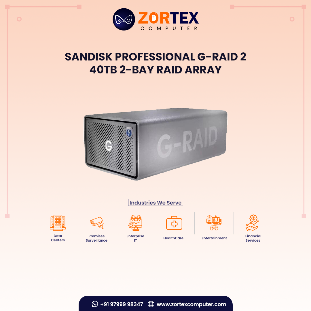 SanDisk Professional G-RAID 2 40TB 2-Bay RAID Array