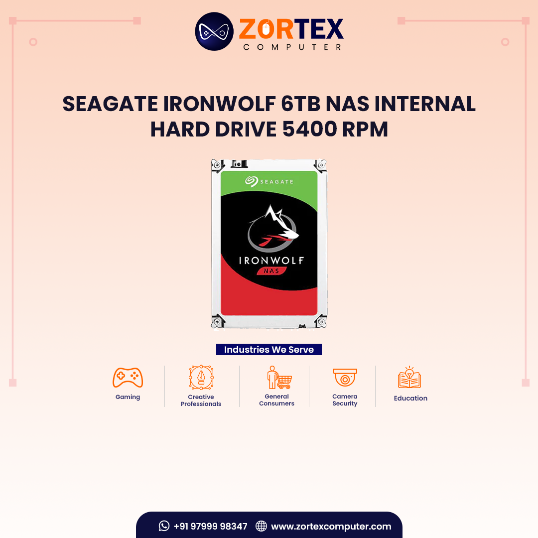 Seagate IronWolf 6TB NAS Internal Hard Drive 5400 RPM