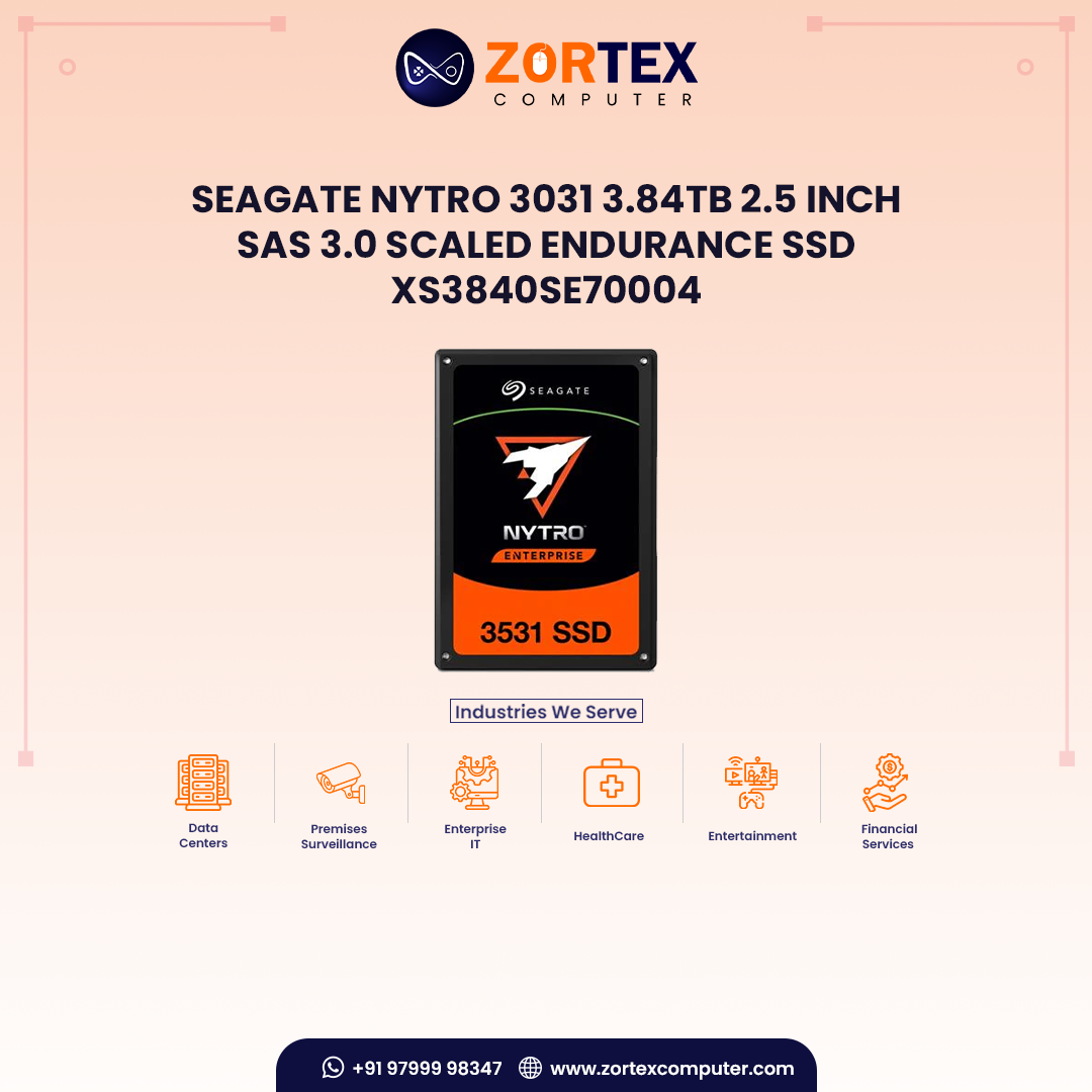 Seagate Nytro 3031 3.84TB 2.5 Inch SAS 3.0 Scaled Endurance SSD XS3840SE70004