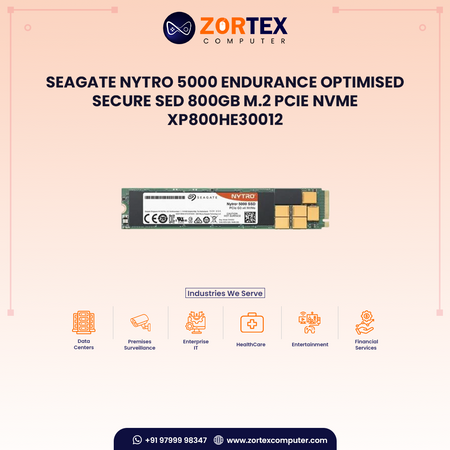 Seagate Nytro 5000 Endurance Optimised Secure SED 800GB M.2 PCIe NVMe XP800HE30012