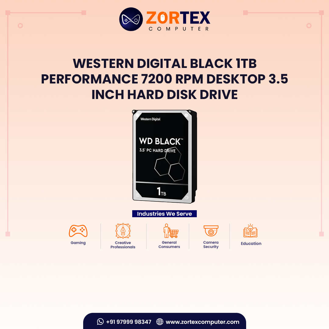 Western Digital Black 1TB Performance 7200 RPM Desktop 3.5 inch Hard Disk Drive