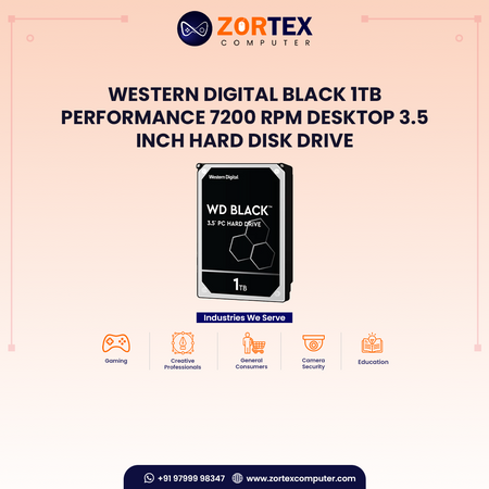 Western Digital Black 1TB Performance 7200 RPM Desktop 3.5 inch Hard Disk Drive