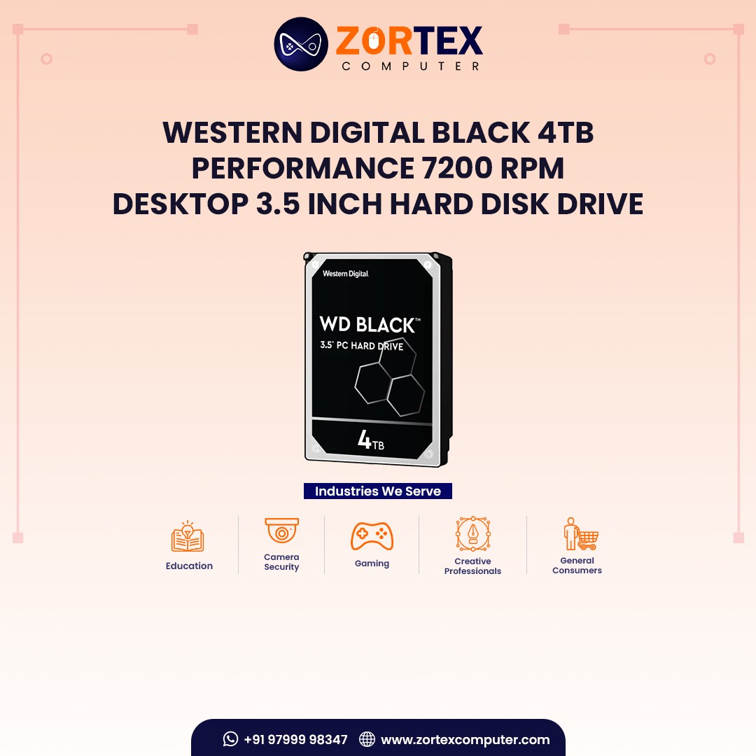 Western Digital Black 4TB Performance 7200 RPM Desktop 3.5 inch Hard Disk Drive