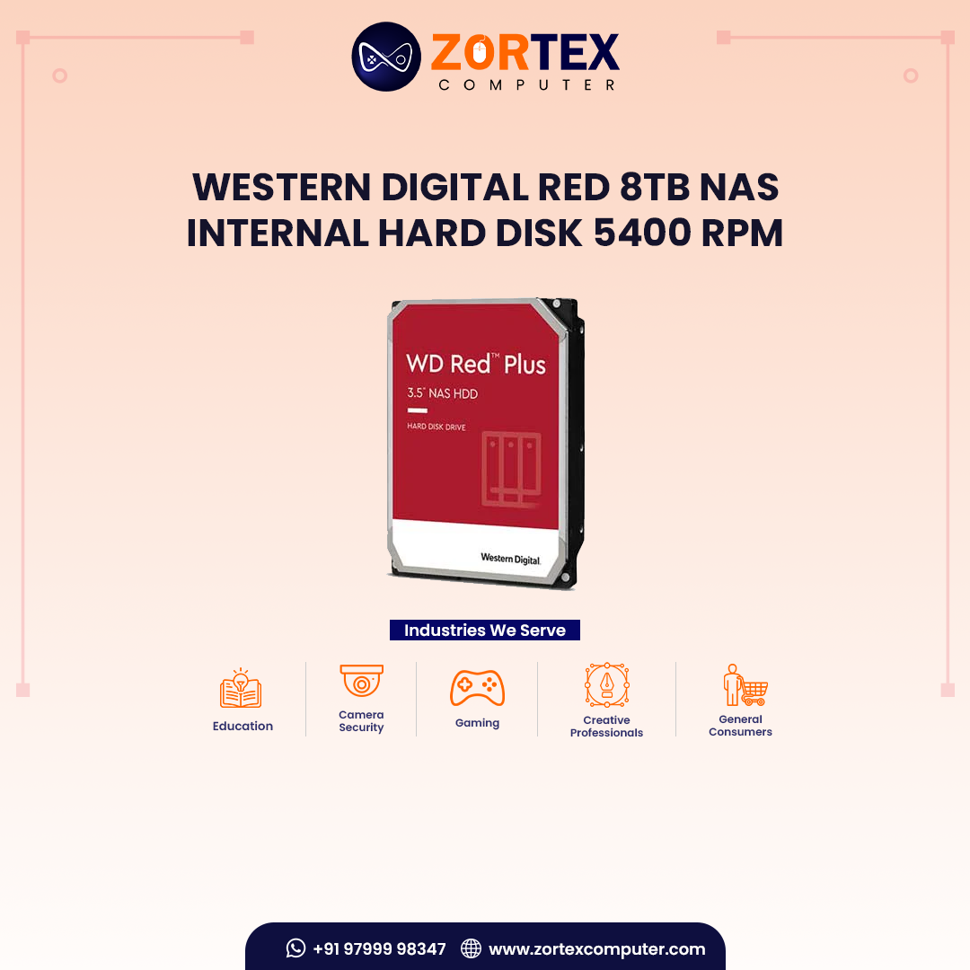 Western Digital Red 8TB NAS Internal Hard Disk 5400 RPM