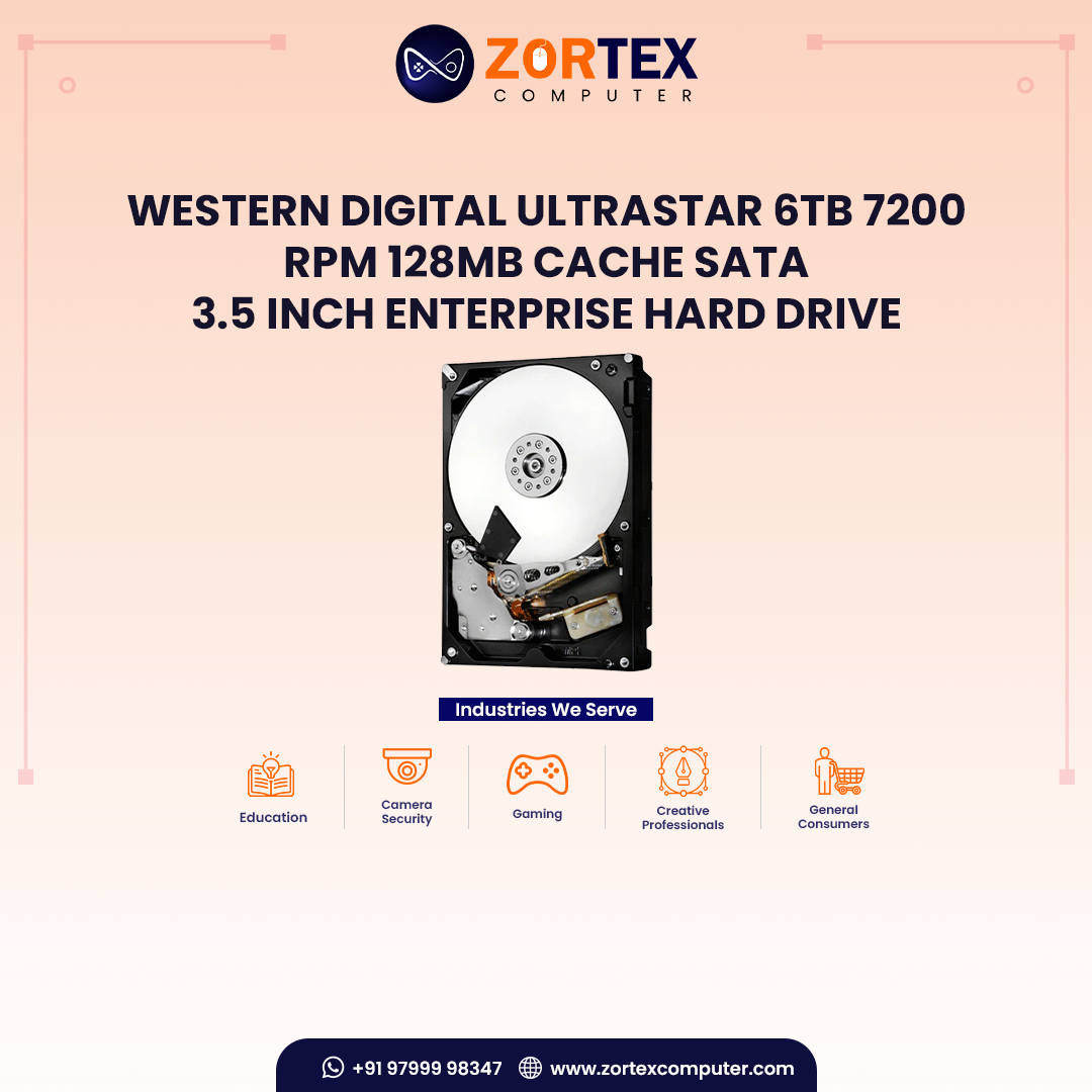 Western Digital Ultrastar 6TB 7200 RPM 128MB Cache SATA 3.5 inch Enterprise Hard Drive