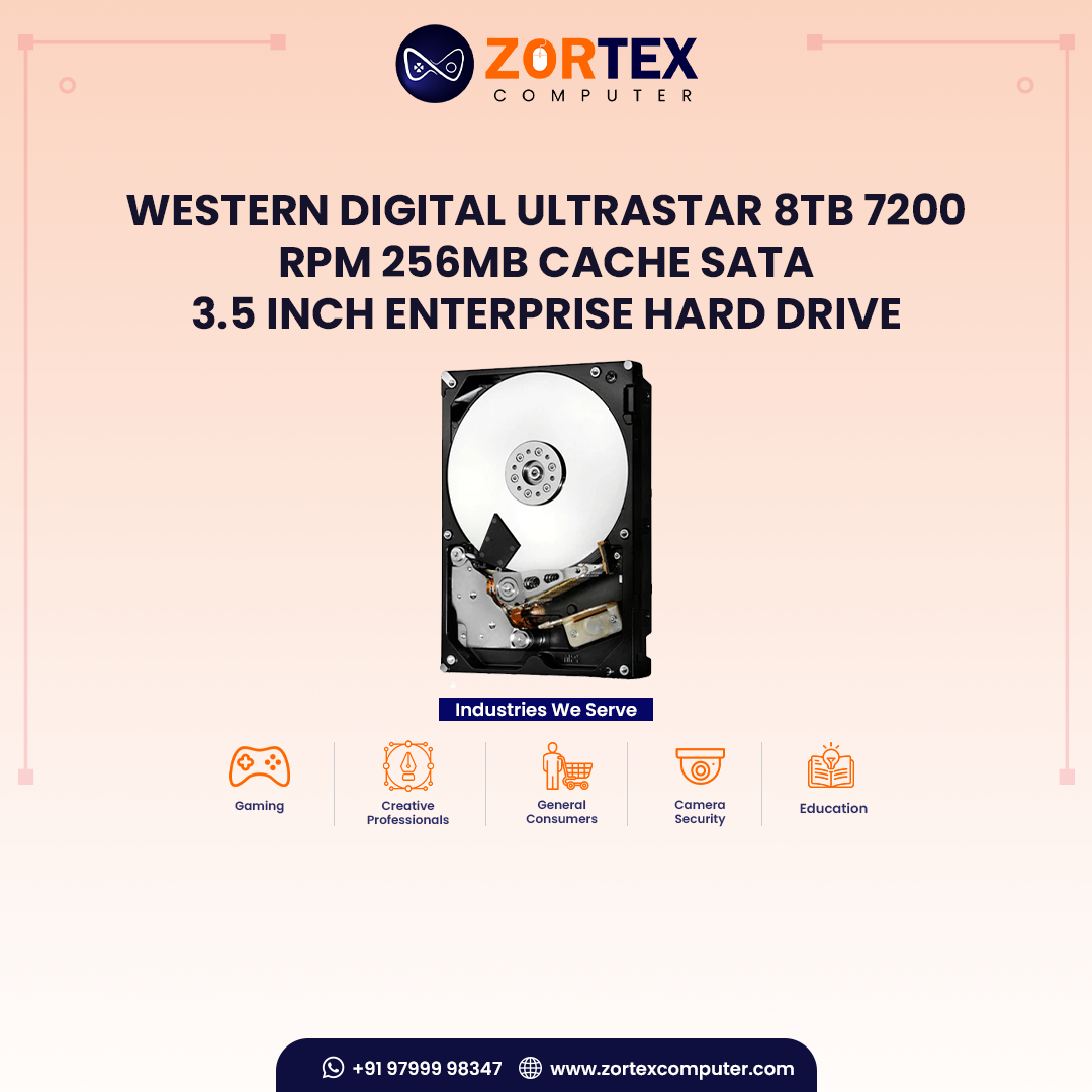 Western Digital Ultrastar 8TB 7200 RPM 256MB Cache SATA 3.5 inch Enterprise Hard Drive