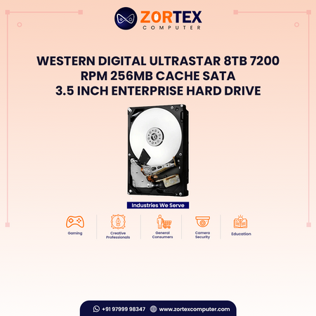 Western Digital Ultrastar 8TB 7200 RPM 256MB Cache SATA 3.5 inch Enterprise Hard Drive