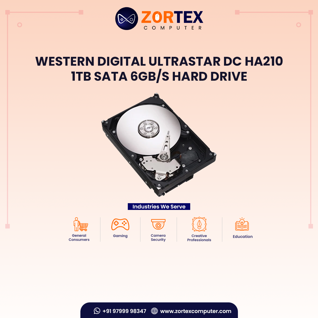Western Digital Ultrastar DC HA210 1TB SATA 6Gb/s Hard Drive