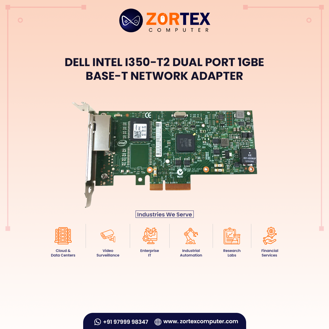 Dell Intel I350-T2 Dual Port 1GbE BASE-T Network Adapter