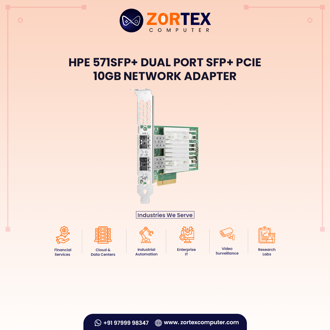 HP 571SFP+ Dual Port SFP+ PCIE 10Gb Network Adapter