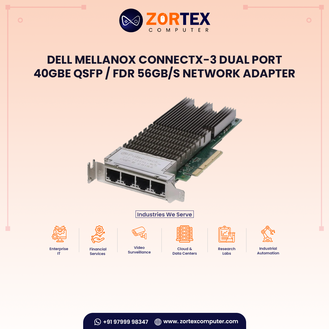 Dell Mellanox ConnectX-3 Dual Port 40GbE QSFP / FDR 56Gb/s Network Adapter
