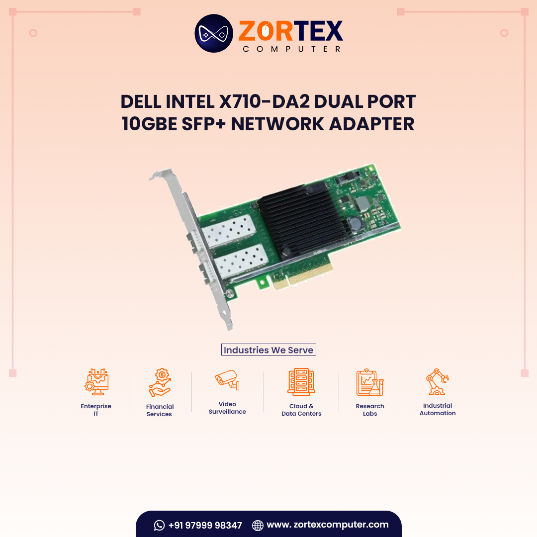Dell Intel X710-DA2 Dual Port 10GbE SFP+ Network Adapter