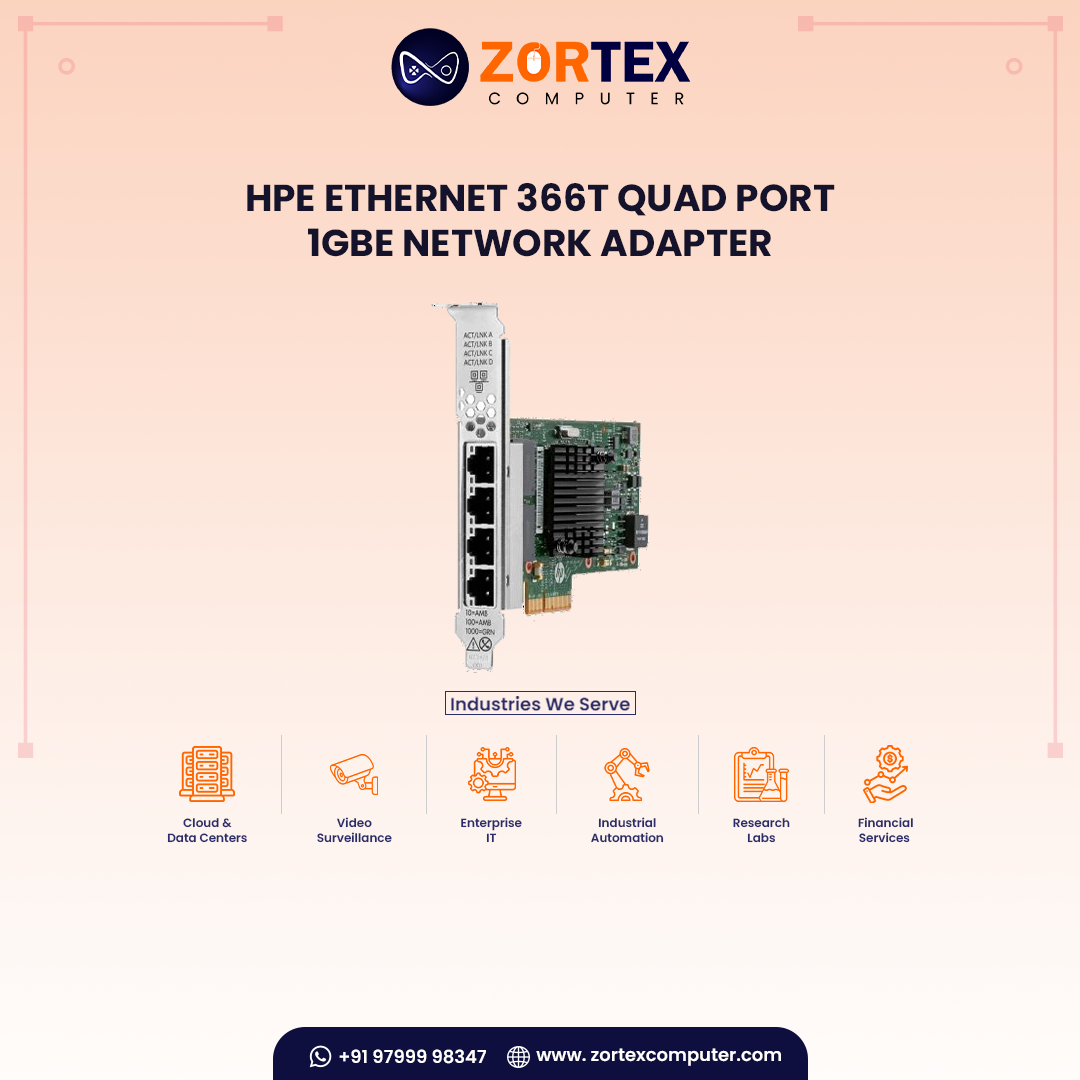 HPE Ethernet 366T Quad Port 1GbE Network Adapter