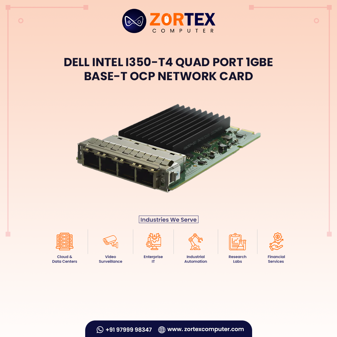 Dell Intel I350-T4 Quad Port 1GbE BASE-T OCP Network Card