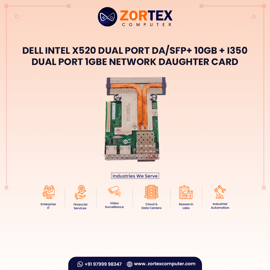 Dell Intel X520 Dual Port DA/SFP+ 10Gb + I350 Dual Port 1GbE Network Daughter Card