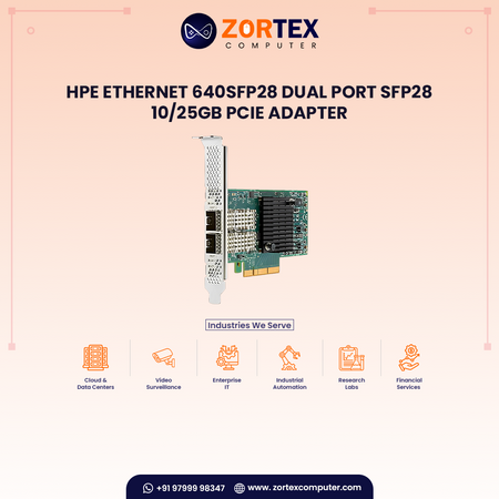 HPE Ethernet 640SFP28 Dual Port SFP28 10/25GB PCIE Adapter