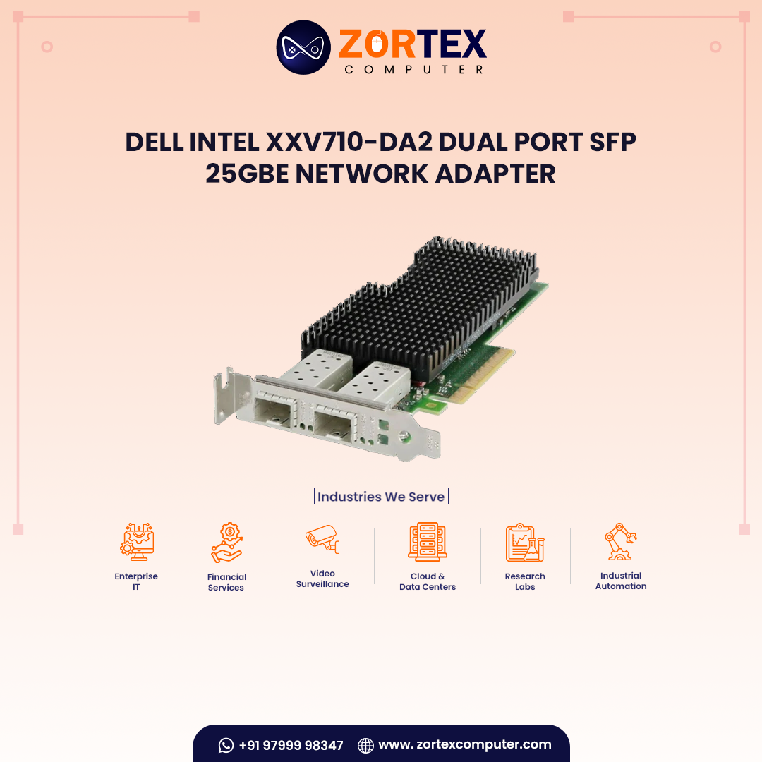 Dell Intel XXV710-DA2 Dual Port SFP 25GBE Network Adapter