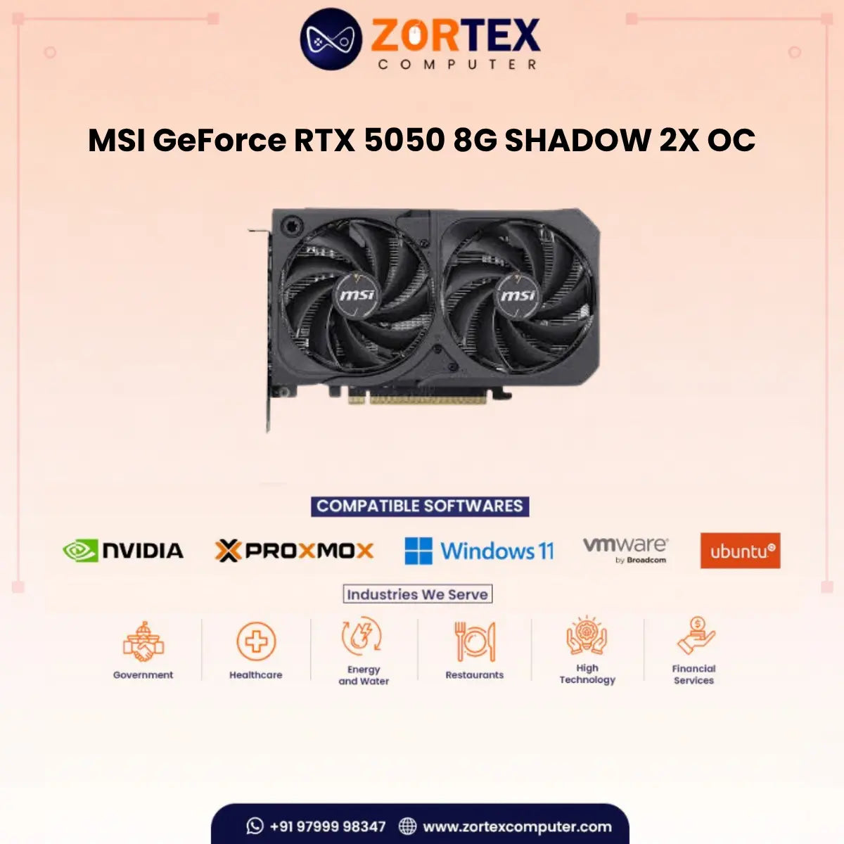 MSI GeForce RTX 5050 8G SHADOW 2X OC