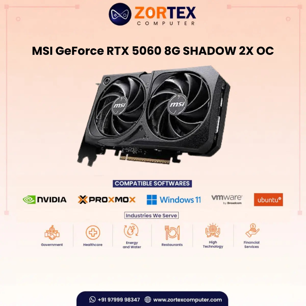 MSI GeForce RTX 5060 8G SHADOW 2X OC