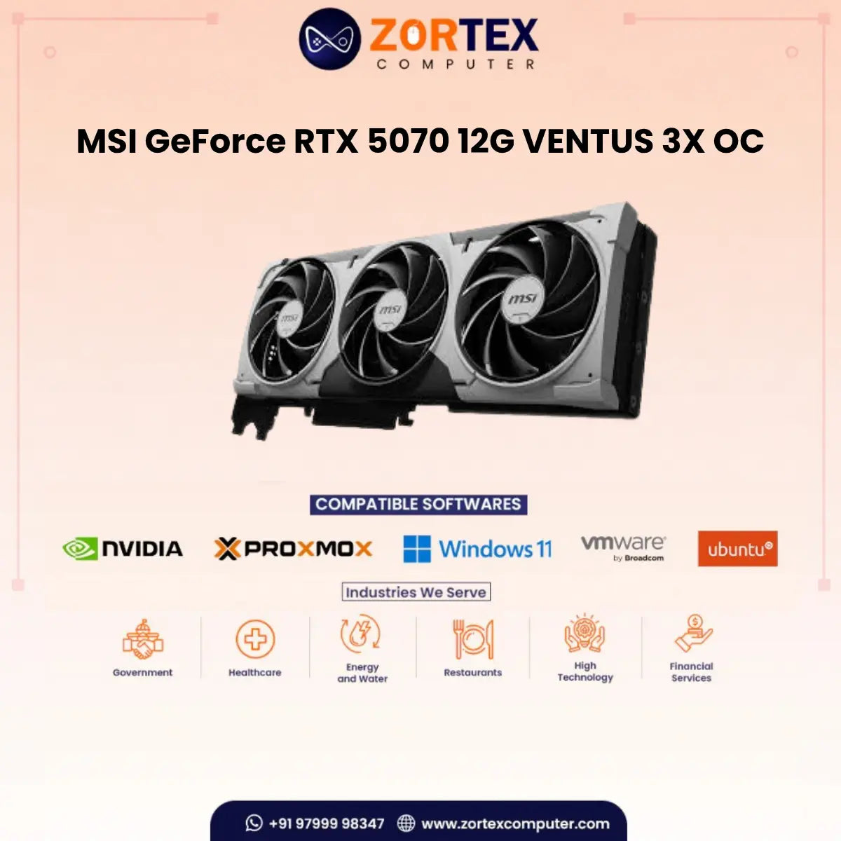 MSI GeForce RTX 5070 12G VENTUS 3X OC