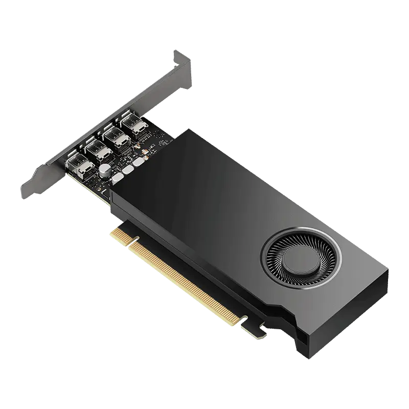 NVIDIA RTX 2000 E Ada Generation 16GB GDDR6 ECC Professional Graphics Card Front Right