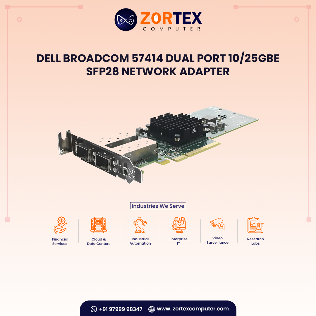 Dell Broadcom 57414 Dual Port 10/25GbE SFP28 Network Adapter