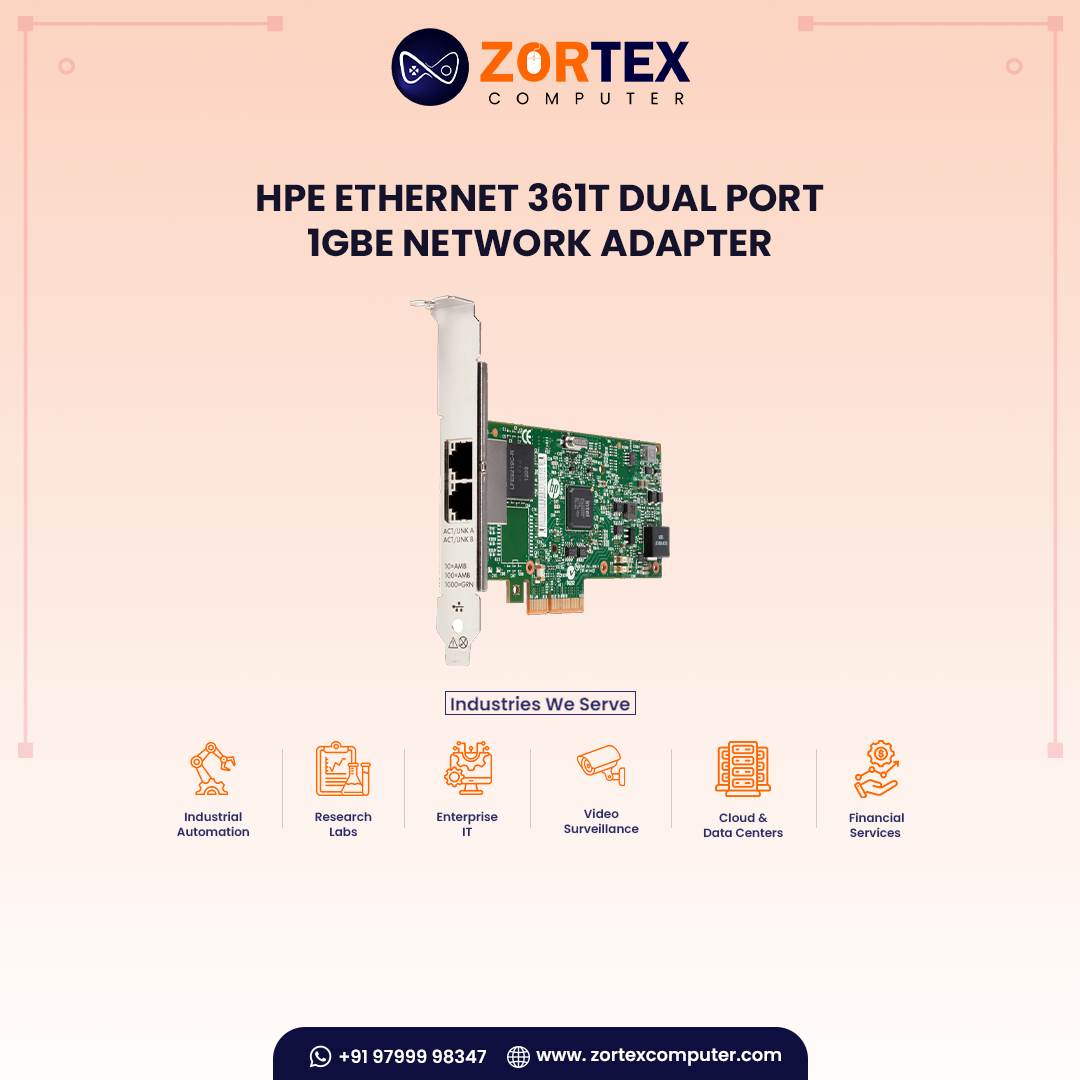 HPE Ethernet 361T Dual Port 1GbE Network Adapter