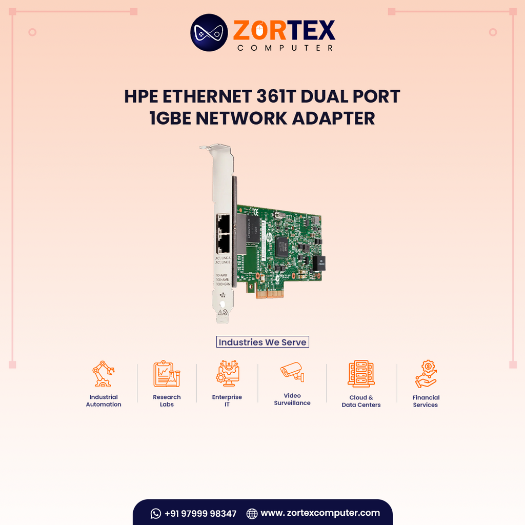 HPE Ethernet 361T Dual Port 1GbE Network Adapter