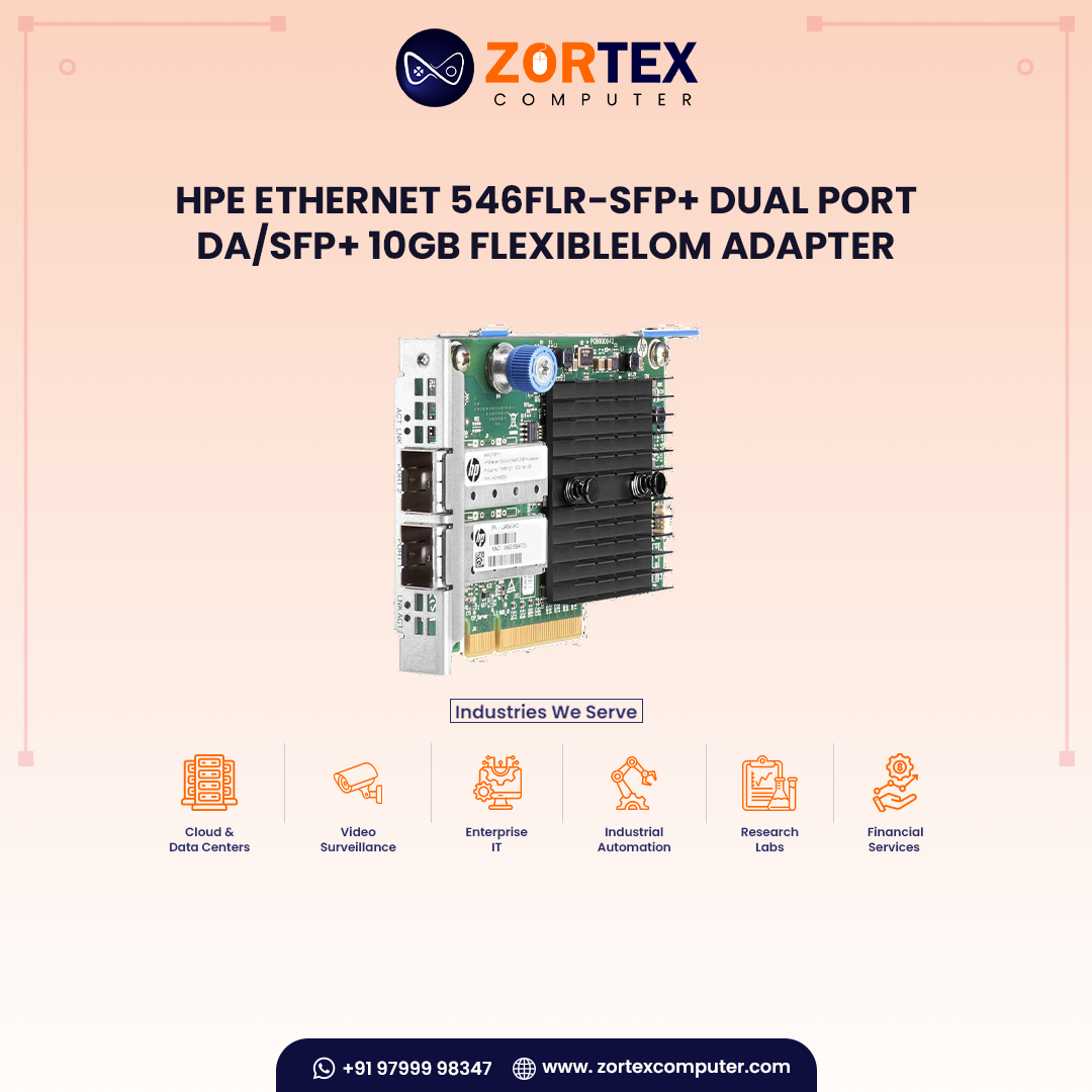 HPE Ethernet 546FLR-SFP+ Dual Port DA/SFP+ 10Gb FlexibleLOM Adapter
