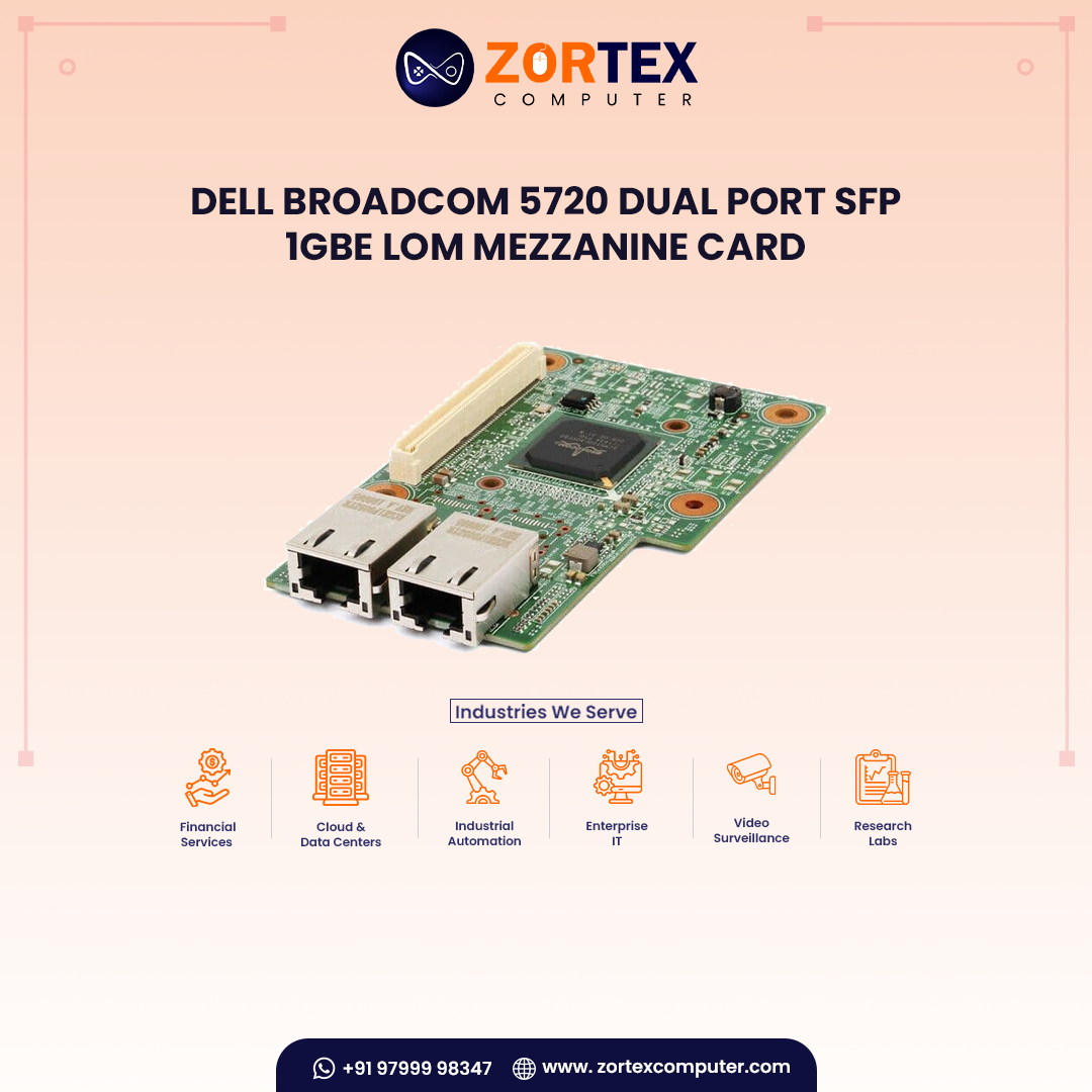 Dell Broadcom 5720 Dual Port SFP 1GbE LOM Mezzanine Card