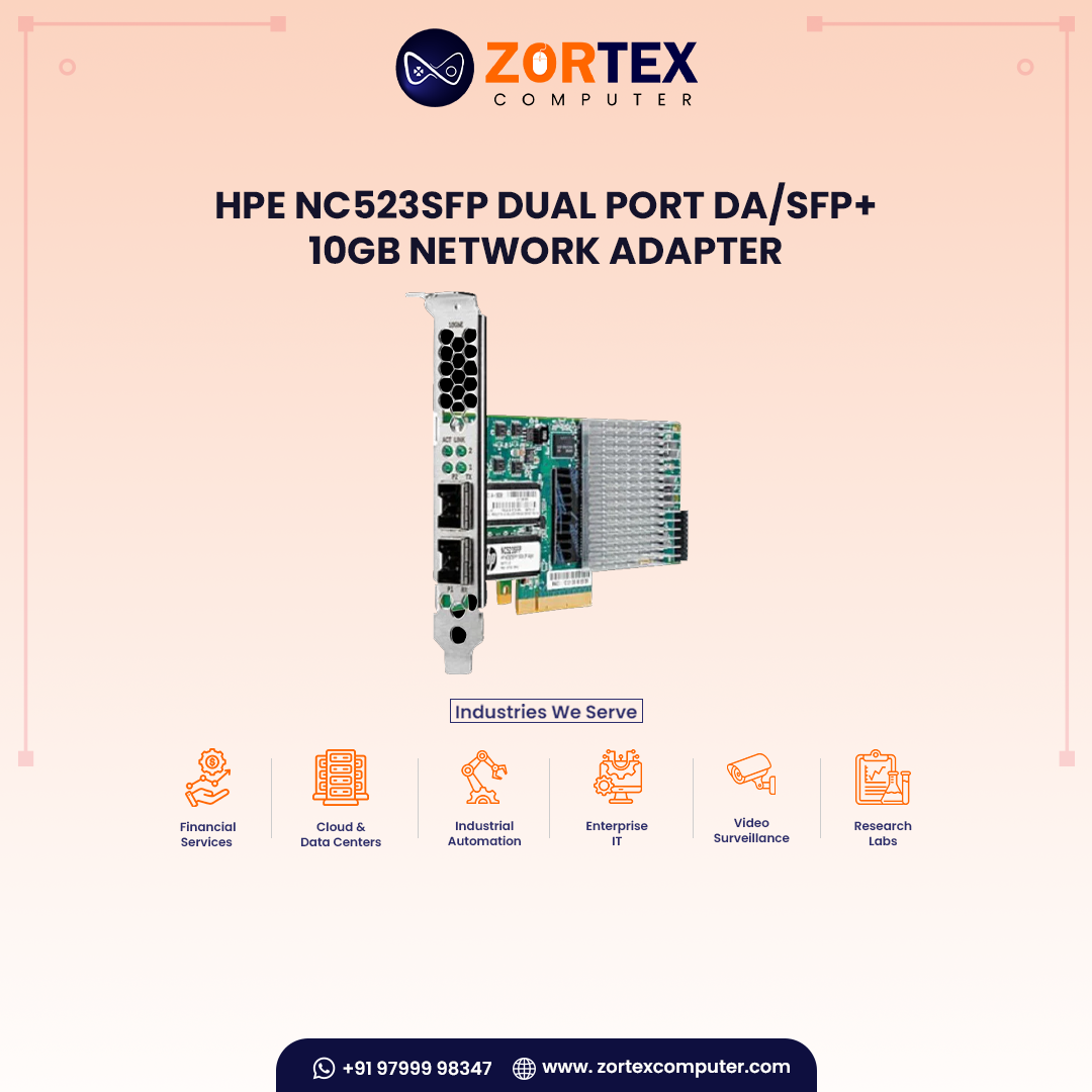 HP NC523SFP Dual Port DA/SFP+ 10Gb Network Adapter
