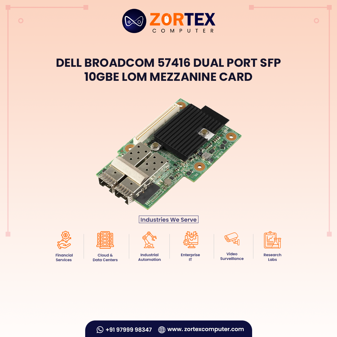 Dell Broadcom 57416 Dual Port SFP 10GbE LOM Mezzanine Card