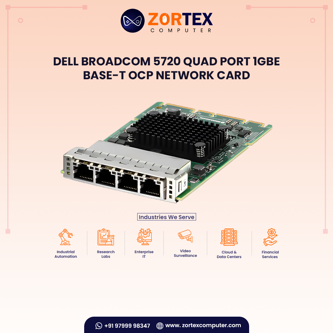 Dell Broadcom 5720 Quad Port 1GbE BASE-T OCP Network Card